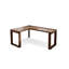 Bureau en coin en bois massif de couleur noyer en forme de L-872479657-872479658