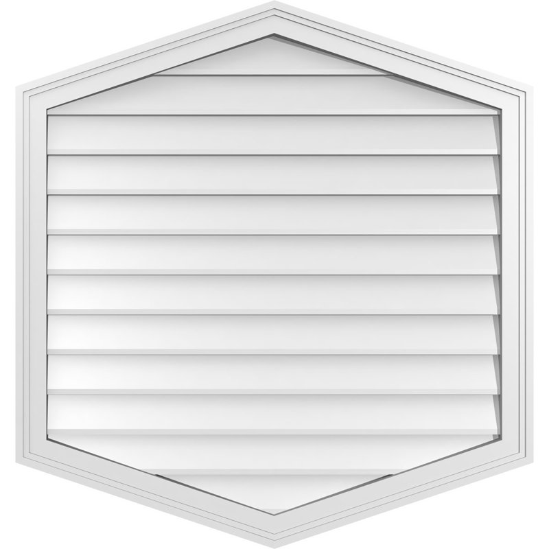 Ventilé vertical à pignon vertical 4/12 po, H 36 po x l 34 po x P 1,5 po