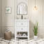 Ensemble de meuble-lavabo simple 24 po avec comptoir en céramique Daum Sharee, 2 tiroirs lisses, robinet-1595769540