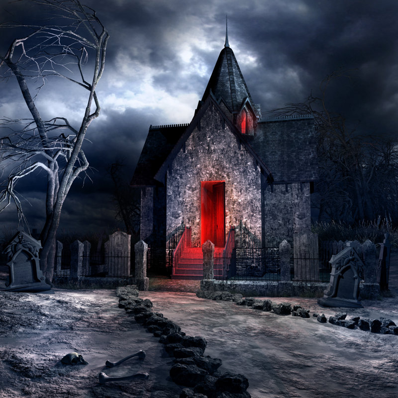 Old Gothic Crypt by Mppriv - Wrapped Canvas Print, 76cm H x 76cm W