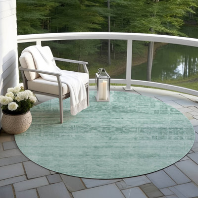 Tapis lavable intérieur / extérieur bleu sarcelle Charix - LOOMlan