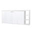 Lit escamotable simple avec bibliothèque, blanc