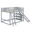 Lit mezzanine avec 7 tiroirs, 2 tablettes et un bureau-1427100716