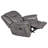 Grey Upholstered Padded Arm Glider Recliner