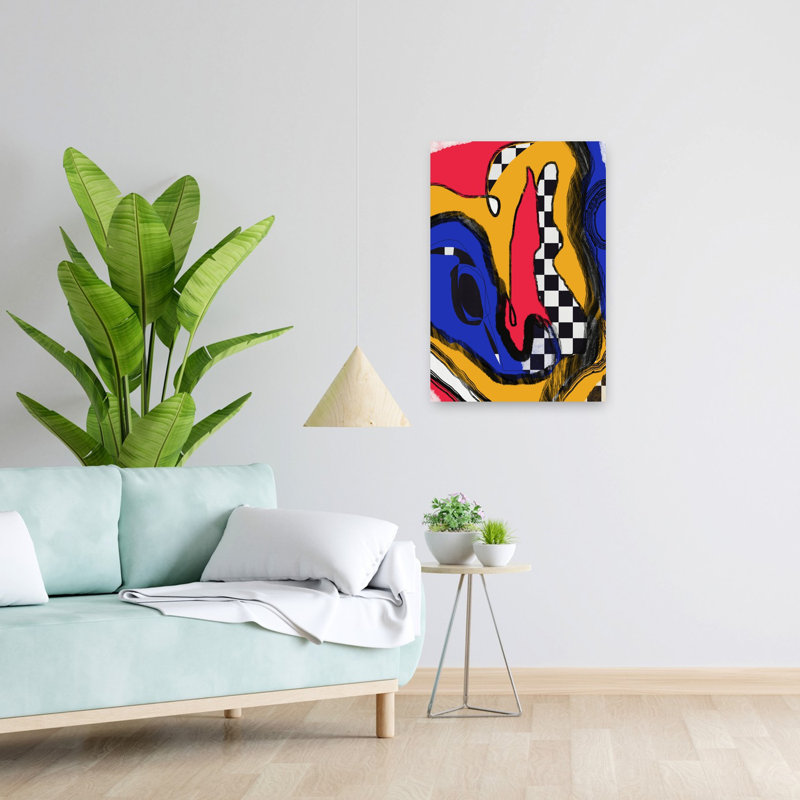 Contemporary Art Abstract Bold Colourful Art, 24" H x 16" W