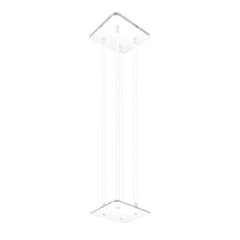 3/4" Rods Clear Riser Acrylic Transparent Plexiglass Pedestal Table Display Podium, 36" H x 9" W x 9"D