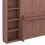 Lit escamotable double avec bureau et bibliothèque-187079613