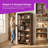 70.8 Inch Freestanding Mid-Century X-Design Bookcase