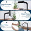 Kitchen faucet pull-out - Waterfall mixer tap with shower sink faucet 360° rotatable faucet with 3 spray types sink kitchen faucet brushed stainless steel-1949320135