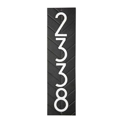 Mid-century Modern Herringbone Vertical Wall Plaque