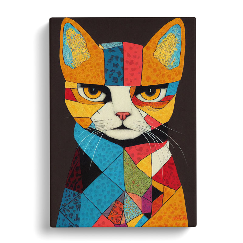 Cat Patchwork Vol.1 - Wrapped Canvas, 50cm H x 35cm W x 3cm D
