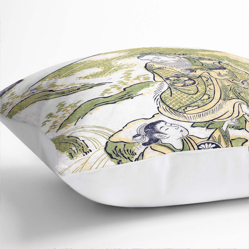 Floral Square Throw Cushion, 55 x 55 cm, White