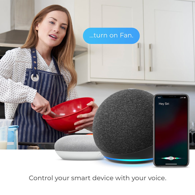 Globe Electric - télécommande intelligente Wi-Fi 50279, aucun concentrateur requis, commande vocale, noir