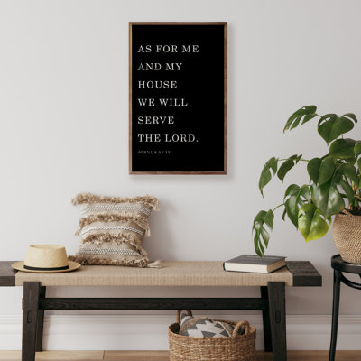As For Me And My House Joshua 24 15 - noir