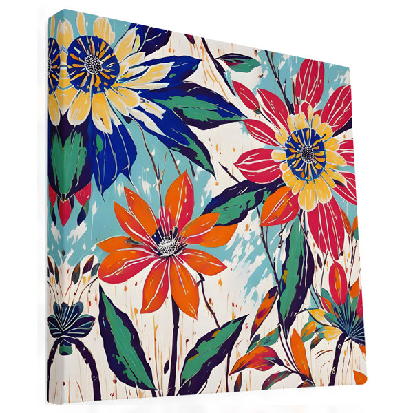 flower printed canvas waterproof canvas fabric