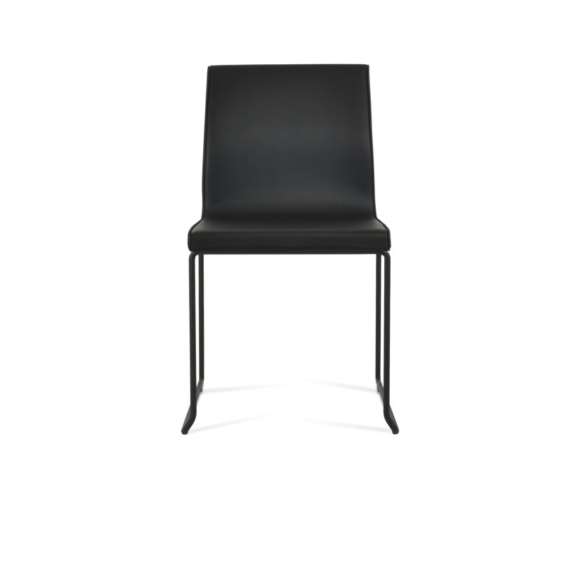 Chaise rembourrée empilable Polo, Laiton, Noir, noir, noir, noir