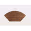 Table de coin en bois récupéré en forme de ventilateur pour le salon Utilisez votre espace