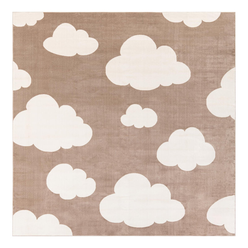 Tapis pour enfant Unique Loom Clouds, Carré 7 pi 10 po