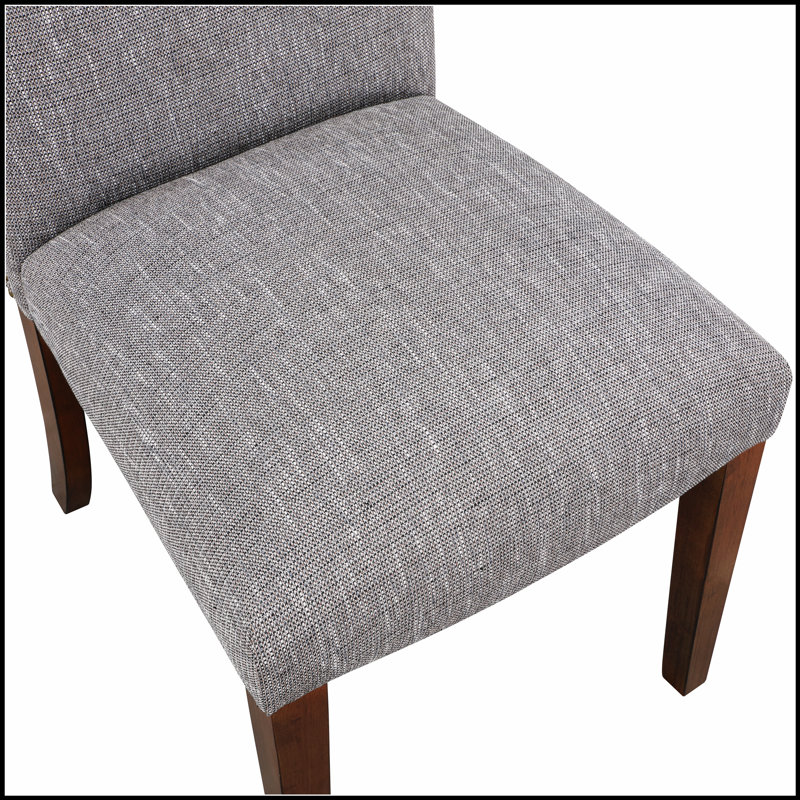 Ensemble de 2 chaises de salle à manger Sophia Ashen avec têtes de clous, confortables et élégantes, Gris