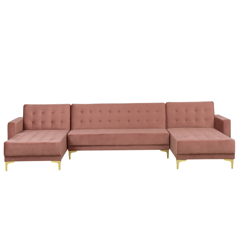 Dublin 5 Seater Velvet Large Corner Sofa 