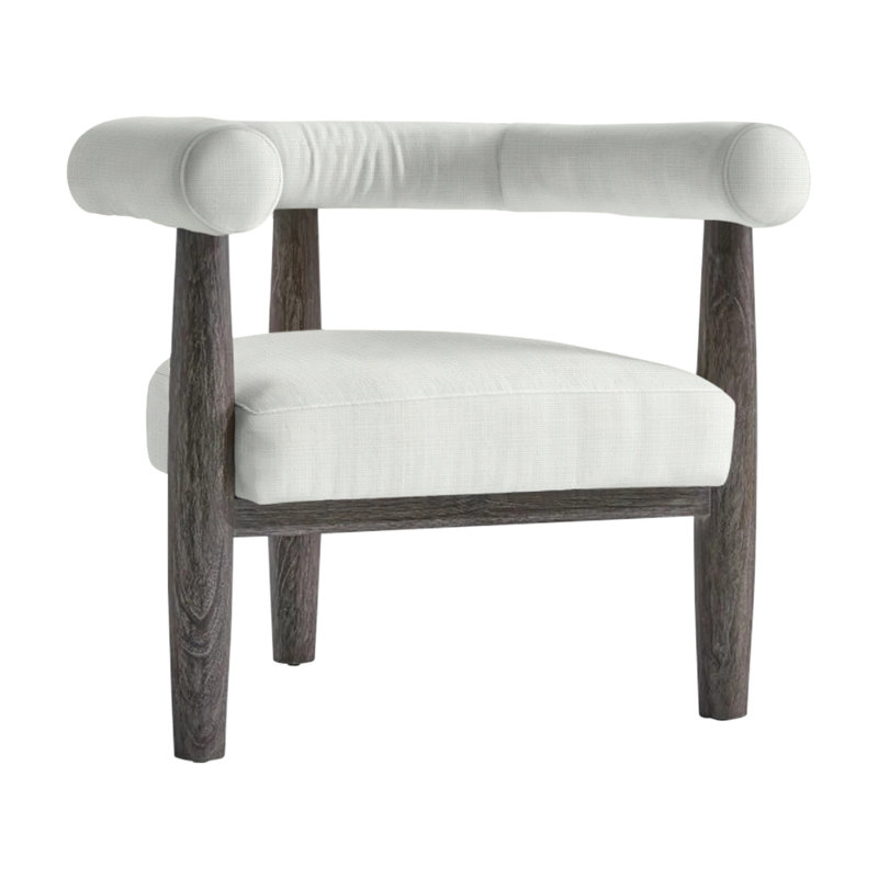 Marin Patio Chair with Cushions, Cream Linen 6025-002
