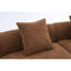 Canapé modulaire incurvé en chenille orange à densité élevée de 30 po, l 110 po, sans assemblage, 4 sièges, moelleux, salon de conception américaine modulaire et confortable, décontracté