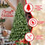 Arbre de Noël artificiel en PVC pré-éclairé avec lumières UL, fil mémoire dépliable et support en métal stable-1264366561
