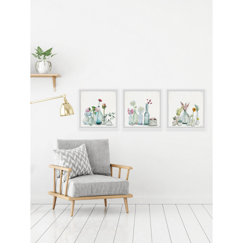«Transparent Beauties» par Marmont Hill - ensemble de 3 peintures encadrées, H 18 po x l 18 po