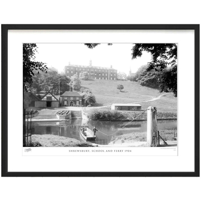 Shrewsbury, School And Ferry 1904 - Single Picture Frame Print, 45cm H x 60cm W x 2.3cm D