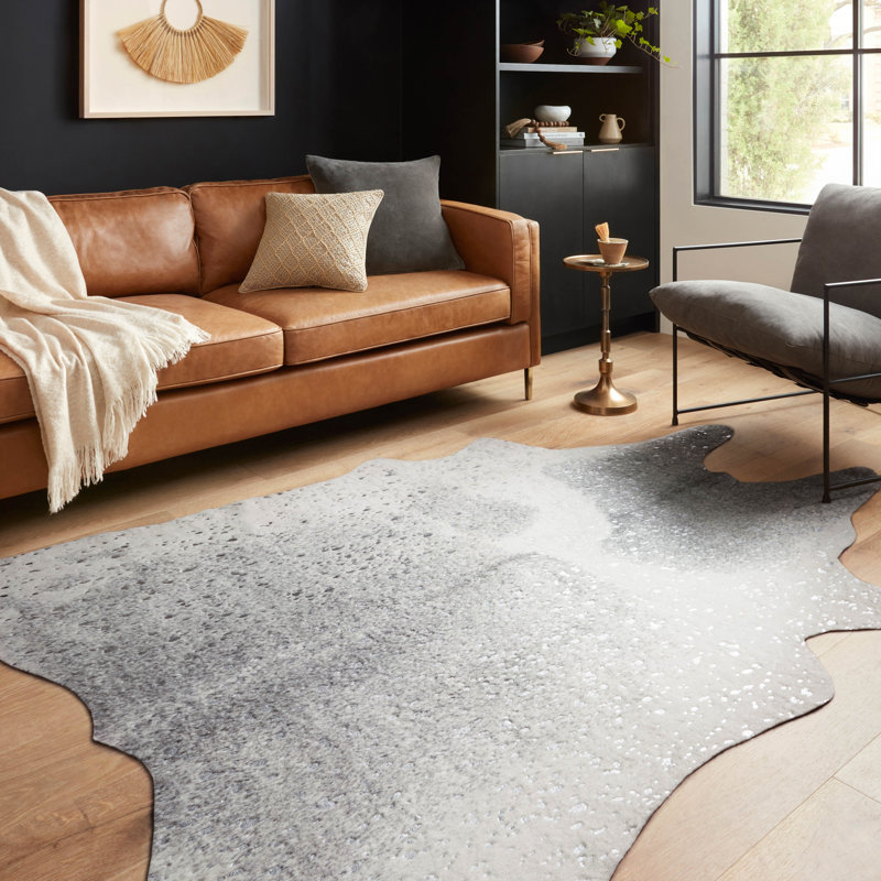 Terrazas Performance Cowhide Animal Print Indoor Rug, Rectangle 6'2" x 8'