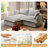 Debarh Upholstered Cloud Sofa Modular Sofa Loveseat With Ottoman Sectional Sofa for Living Room Bedroom-755276973
