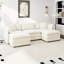 Canapé-lit en chenille moderne avec repose-pieds-1006864277-1006864276