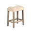 Ensemble de table de bar 3 pièces avec prise de courant intégrée, bois d'hévéa brun riche et panneau de fibres à densité moyenne, ensemble de petit-déjeuner rectangulaire compact