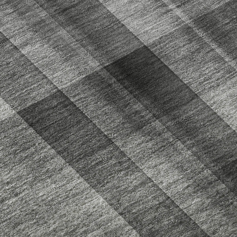 Tapis gris Cerrito AMF548 lavable à la machine de qualité supérieure, Rectangle 1 pi 8 po x 2 pi 6 po