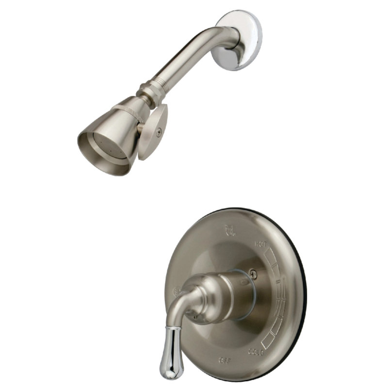 Robinet de douche à une poignée et pression équilibrée Kingston Brass Magellan, Nickel brossé