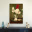Vase Of Peonies On A Small Pedestal, 1864 Impressionist Abstract Contemporary Peony Flower Wall Art Print-1964384053