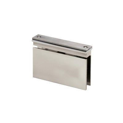 Charnière à tête pivotante carrée réglable FHC CAM06PN pour verre 3/8 po - Nickel poli