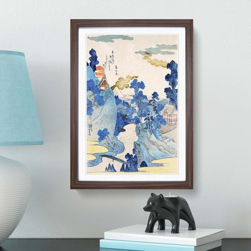 Fuji No Yukei by Utagawa Kuniyoshi - Picture Frame Painting Print, 36cm H x 27cm W x 2cm D, Walnut Framed