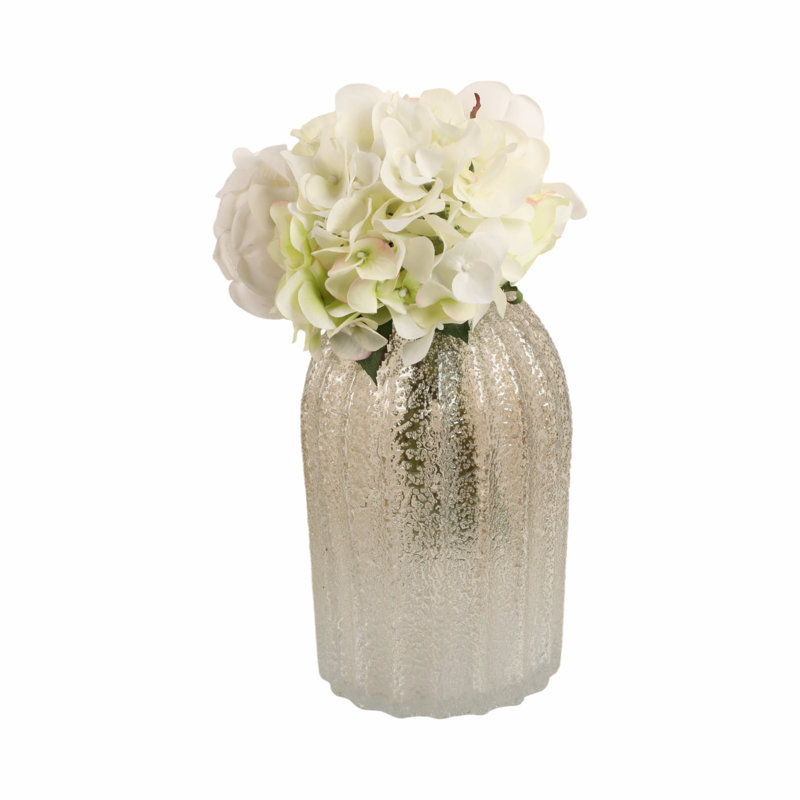 Grand vase en verre soufflé artisanal 12 "Caviar, H 9 po x l 6 po x P 6 po