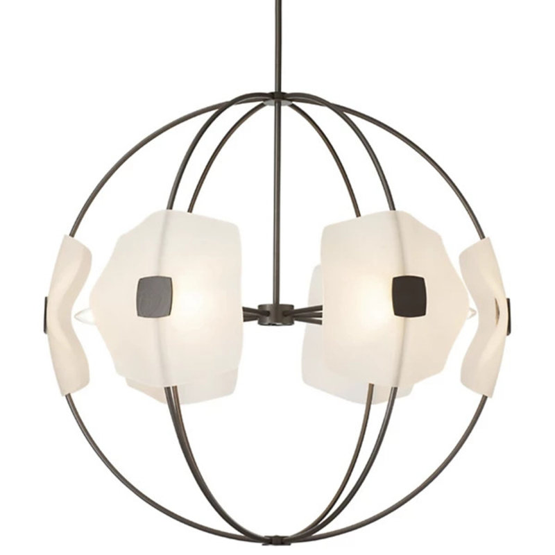 Astra Orb Small Pendant - Sterling, 75" H x 8.5" W x 49.5"D, Bronze