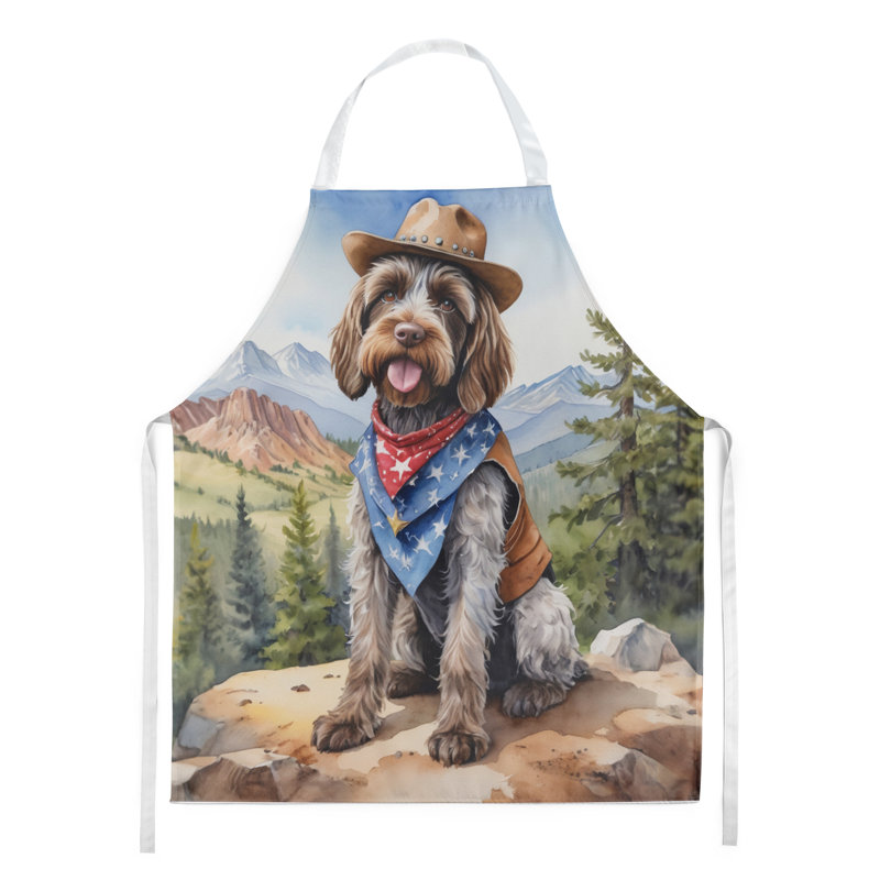 Tablier de bienvenue en fil de fer pointant Griffon Cowboy