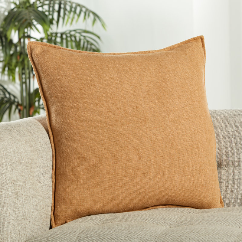 Coussin Burbank, 20 po x 20 po, Housse de coussin seulement - sans coussin, Terre cuite claire