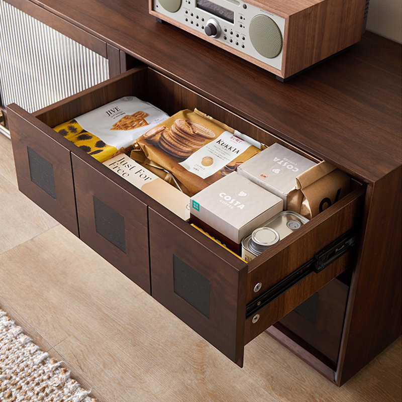 Creative style TV stand, Dark Brown Wood