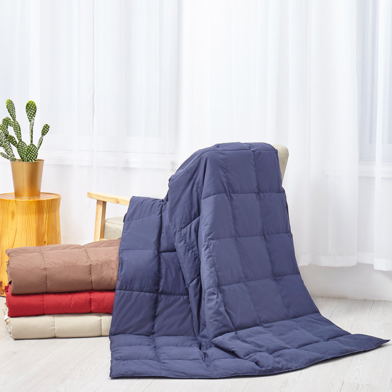 Quilted Throw Blanket, Navy