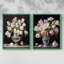 «FLORAL Series DCCIV», reproduction encadrée de qualité supérieure - prête à être accrochée - aucun clou requis - aucun clou requis-107998791-107998792