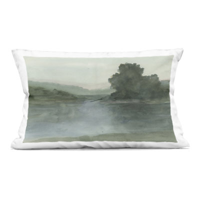 Coussin décoratif Lake & Mountain View, imprimé par Ethan Harper