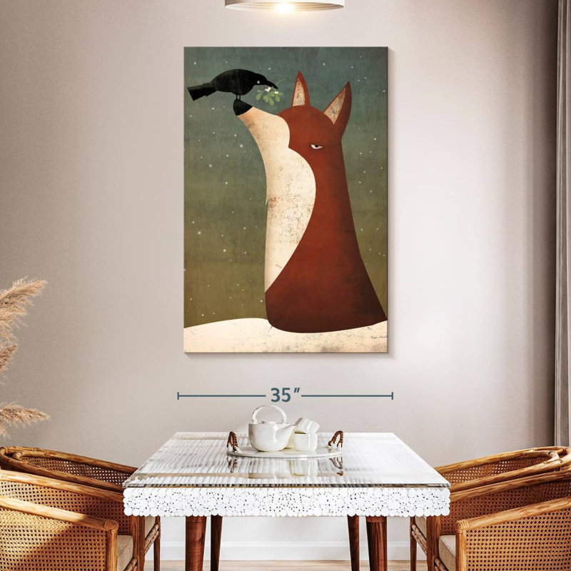 Brampt Fox And Mistletoe, 51" H x 34" W