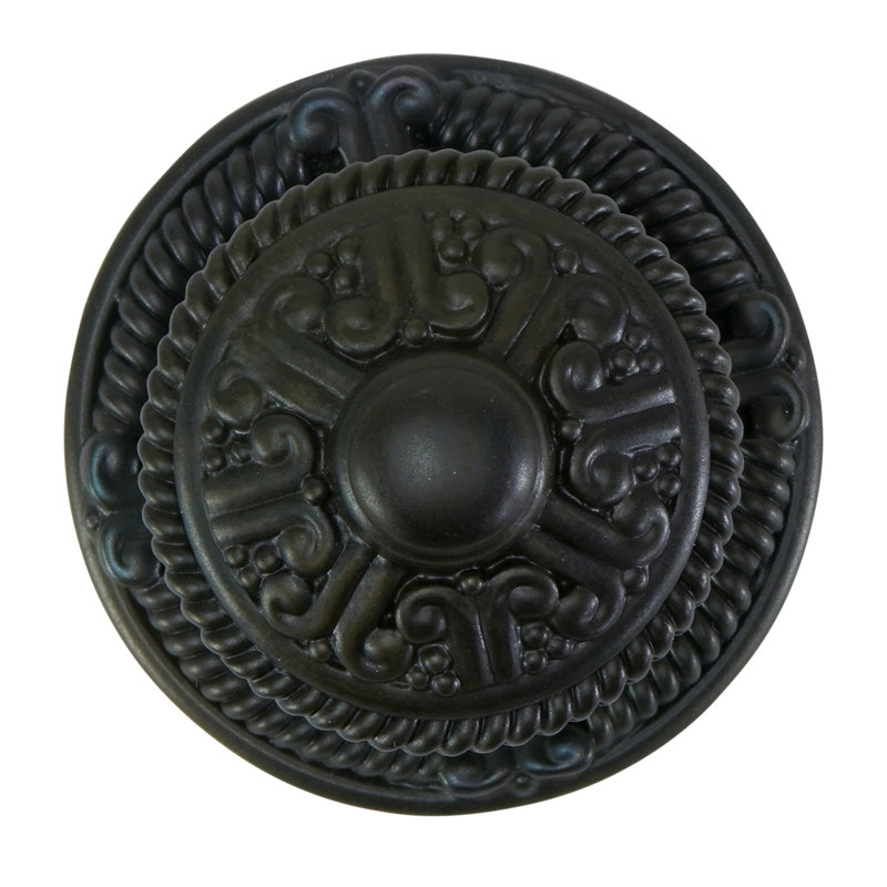 AMERICANA KNOB W/ MATCHING BACK PLATE , Black