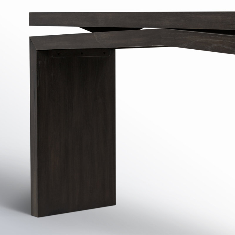 Matthes Solid Wood Console Table, Smoked Black, 30.75" H x 60" W x 15" D