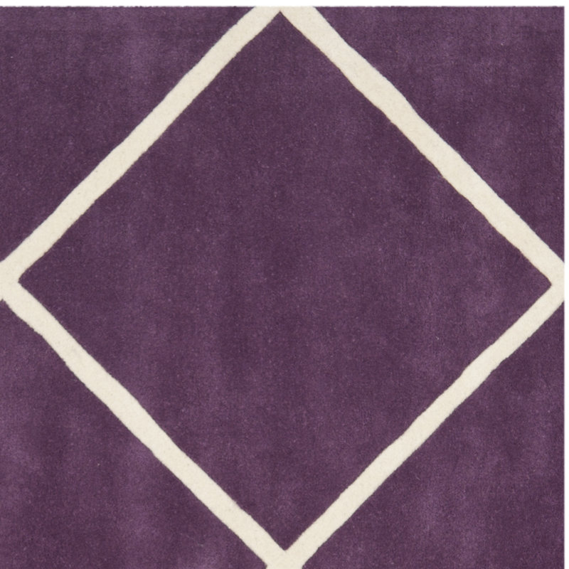Vega Geometric Wool Hand Woven Area Rug, Rectangle 122 x 183 cm